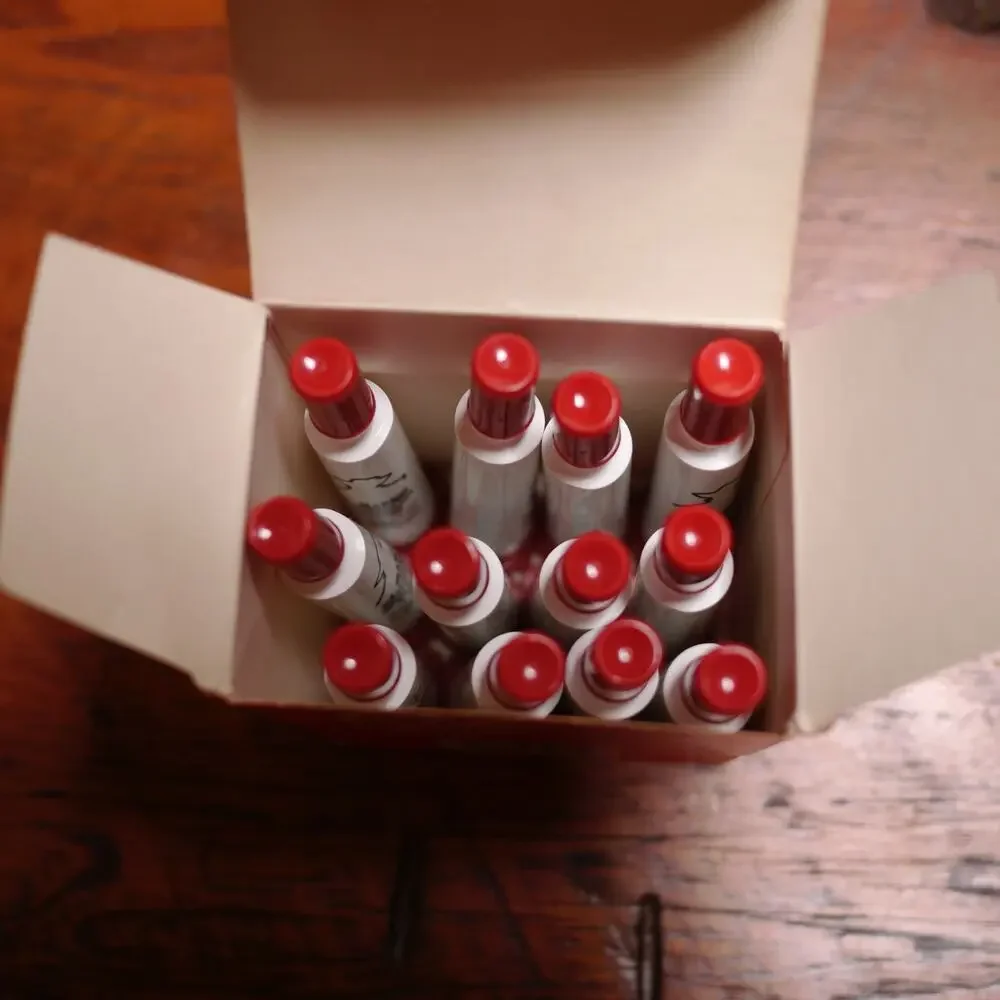 Lot of 12 NEW Vintage EL MARKO 742-01 Watercolor Non-toxic RED Ink MARKERS